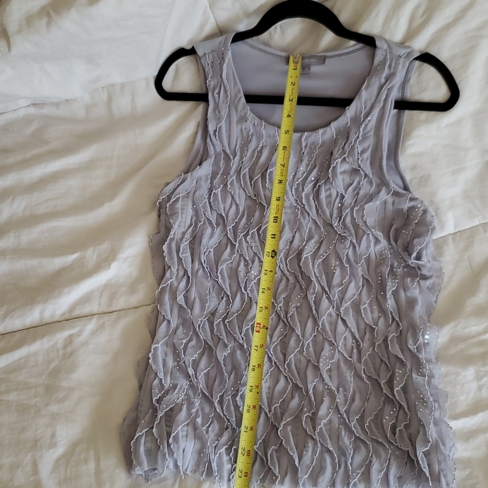 Sequin Flowy Tank Top Dressy Top for New Years - Picture 4 of 8